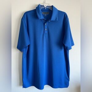 Pebble Beach. Men's Blue Dry Luxe Performance Polo Shirt. Size XL.